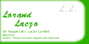 lorand laczo business card